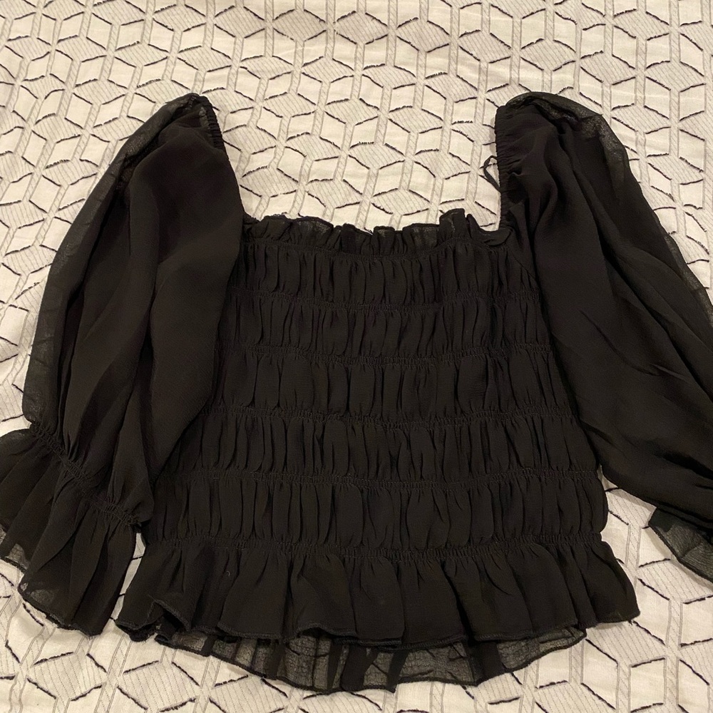 Urban Outfitters Sheer Roushed Top